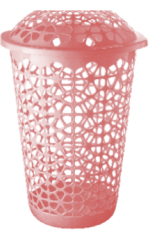 Panama laundry basket with lid 